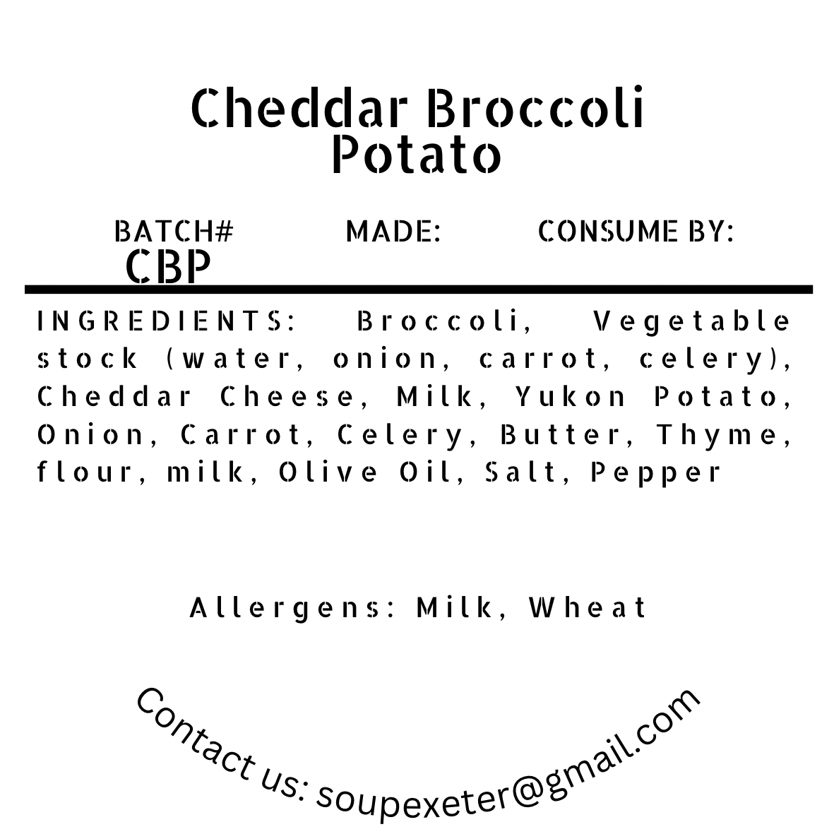 Cheddar Broccoli Potato (V)