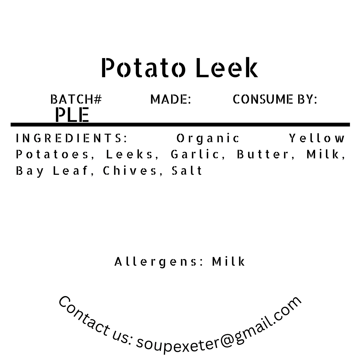 (FROZEN) Potato Leek (V)