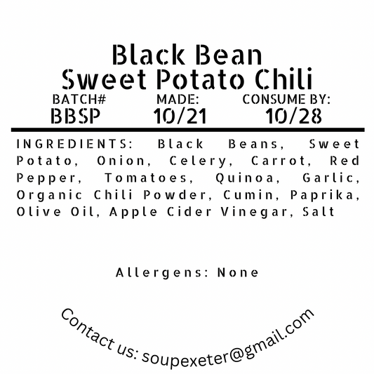Black Bean Sweet Potato Chili (V)